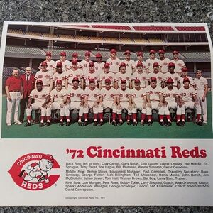 Cincinnati Reds 1972 Team Photo